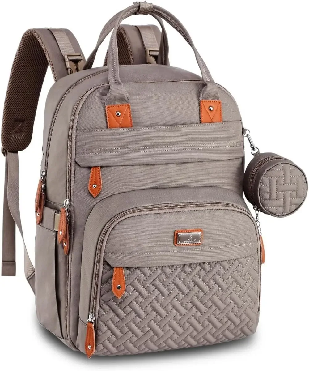 NWT! BabbleRoo Diaper Bag Khaki Backpack Multi Function Travel Tote